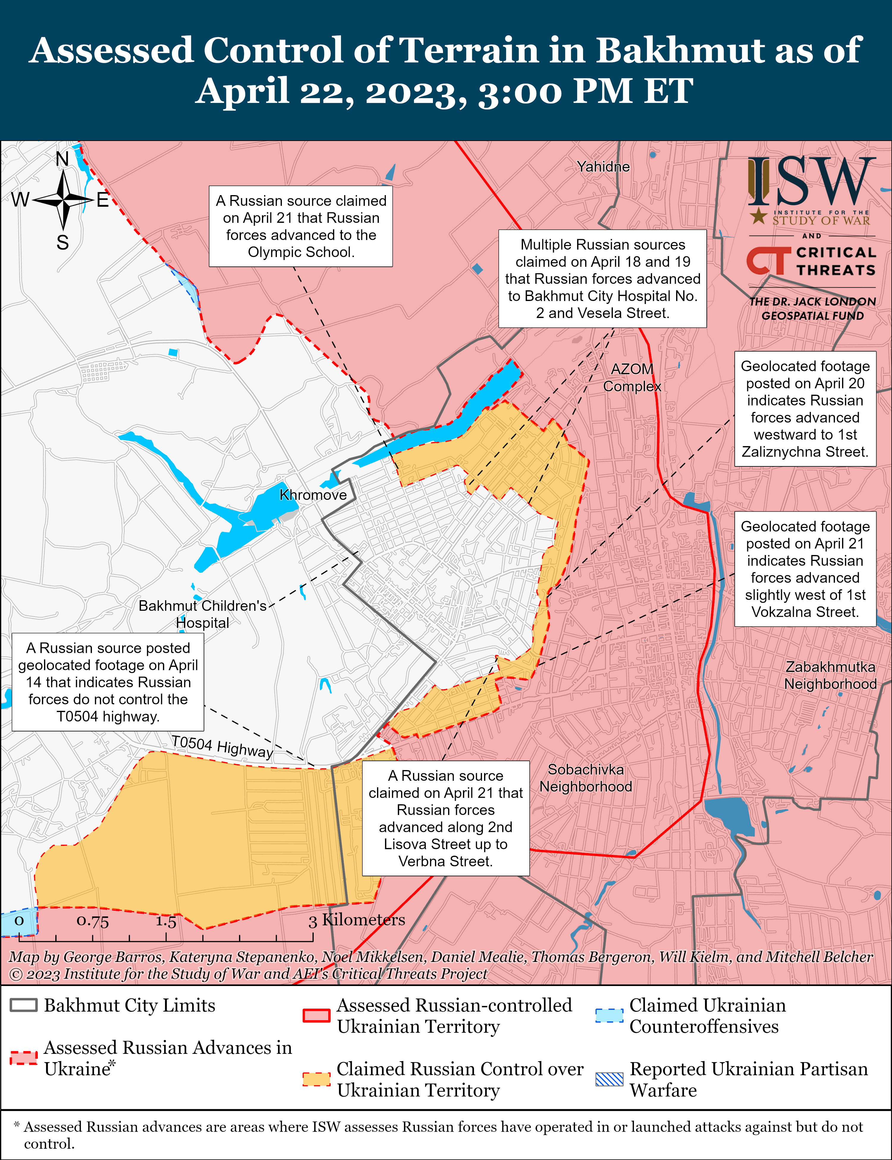 Росіянам не вдається оточити Бахмут: карти боїв ISW